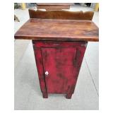 Red Painted Wood Wash Stand