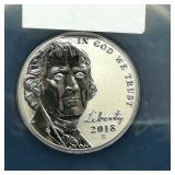 2018 S Jefferson Nickel 5C RP70 DCAM ANACS 90% SIL