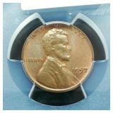 1957 PENNY 1C MS65BN PCGS