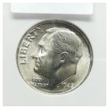 1947 D DIME 10c MS66 NGC