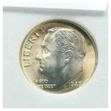 1947 S DIME 10c MS70 SGS