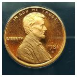 1981 S DCAM PENNY 1C PF68 ANACS