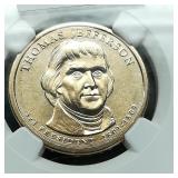 2007 D Jefferson $1 MS65 NGC First Day of Issue