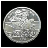 One Troy Ounce .999 Silver First Christmas 1999