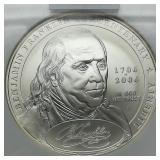 2006 P Ben Franklin $1 MS69 NGC Founding Father