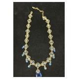 Rhinestone Teardrop Bead Necklace