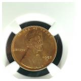 1952 D PENNY 1C MS66RD NGC