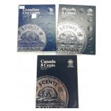 (3) Canadian Nickel Books Post 1965 (78+/- Coins)