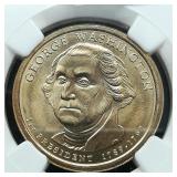 2007 Washington $1 MS64 NGC Missing Edge Lettering