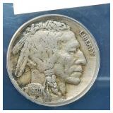 1920 Buffalo Nickel 5C F12 Corroded Scratched ANAC