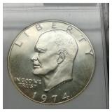 1974 S Eisenhower $1 UNGRADED