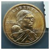 2001 P Sacagawea $1 MS67 ICG