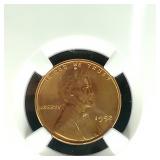 1952 PENNY 1C MS66RD NGC