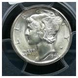1943 D MERCURY DIME 10C MS64 PCGS