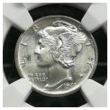 1943 MERCURY DIME 10C MS66 NGC
