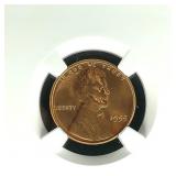 1955 PENNY 1C MS66RD NGC