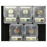 (5) Jeff. Nickels Master's Sets Westward Journey