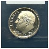 1981 S Dime 10c PF68 ANACS DCAM Proof