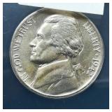 1942 P Jefferson Nickel 5C AU58 ANACS