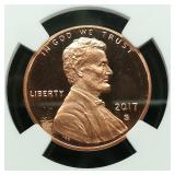 2017 S ULTRA CAMEO PENNY 1C PF70RD NGC PHIL. MINT