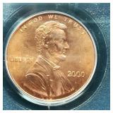 2000 PENNY 1C MS66RD PCGS
