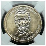 2010 P Lincoln $1 BU NGC First Day of Issue