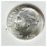 1959 D Dime 10c MS70 SGS
