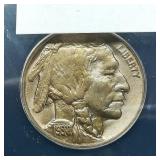 1938 D Buffalo Nickel 5C AU55 ANACS