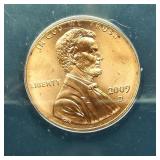 2009 D LOG CABIN REVERSE PENNY 1C MS67 ANACS