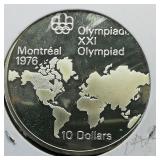 1973 Canada $10 Silver Montreal Olympics 1.72 t oz