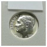1957 D Dime 10c MS70 SGS