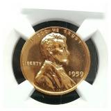 1959 PENNY 1C PF67RD NGC