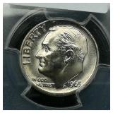 1965 Dime 10c SP67 SMS PCGS