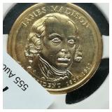 2007 Madison $1 BU Coin is loose in case