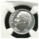 1961 Dime 10c PF66 NGC