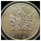 2011 CANADA $5 SILVER COIN MAPLE LEAF