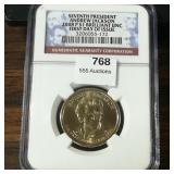 2008 P Jackson $1 BU NGC First Day of Issue