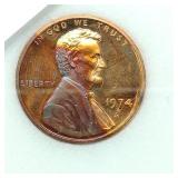 1974 S PENNY 1C DCAM GEM PROOF INB