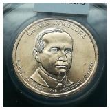 2014 D Coolidge $1 MS67 ANACS First Day of Issue