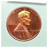 1969 S PENNY 1C PR68RD NTC