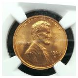 1969 D PENNY 1C MS66RD NGC