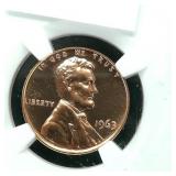1963 PENNY 1C PF67RD NGC