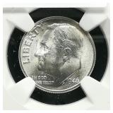 1946 D DIME 10c MS65 FT NGC