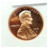 2001 S ULTRA CAMEO PENNY 1C PF69RD NGC