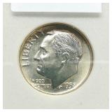 1958 D Dime 10c MS70 SGS