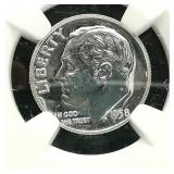 1958 Dime 10c PF67 SGS