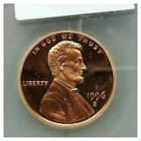 1996 S DEEP CAMEO PENNY 1C PR68 SEGS