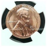 2010 D UNION SHIELD PENNY 1C BRILLIANT UNCIRC. NGC