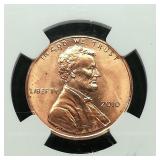 2010 UNION SHIELD PENNY 1C BRILLIANT UNCIRC. NGC