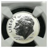 2015 P Dime 10c PF69 NGC Silver Reverse